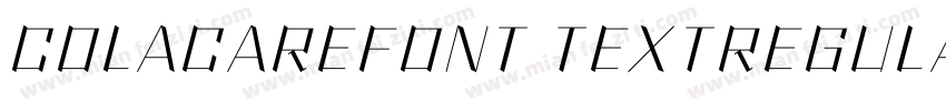 COLACAREFONT TEXTREGULAR  GB1 0字体转换